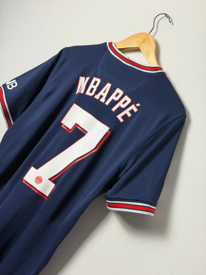 Kylian Mbappe PSG 2021-22 home football shirt (S)