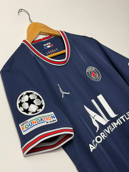 Kylian Mbappe PSG 2021-22 home football shirt (S)