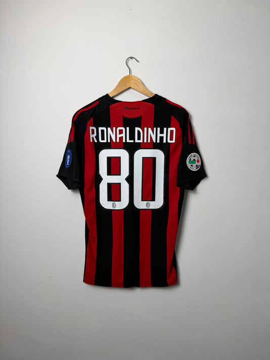 Ronaldinho AC Milan 2008-09 home football shirt (M)