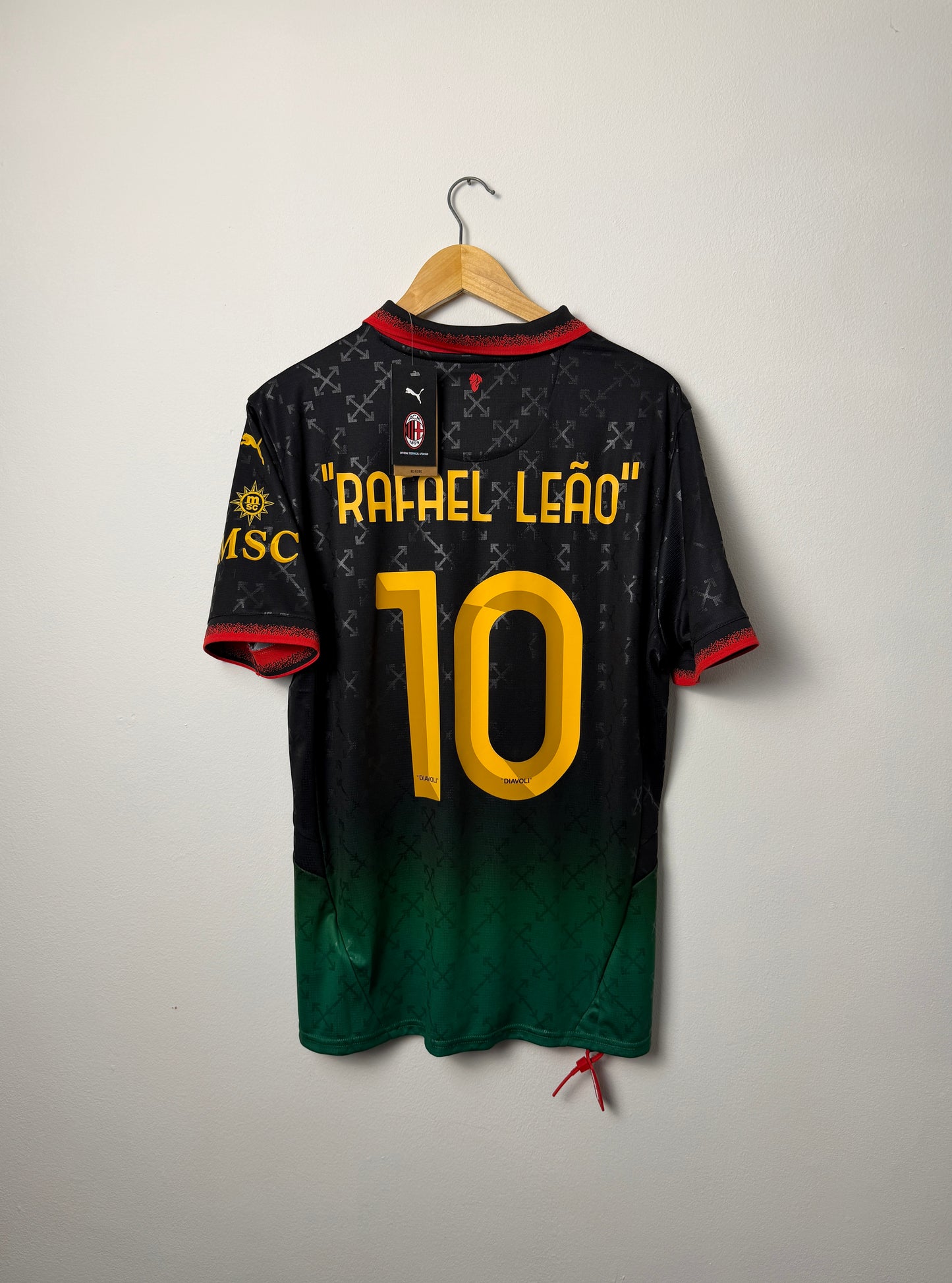 Rafa Leao AC Milan x Off White fourth football shirt (L)