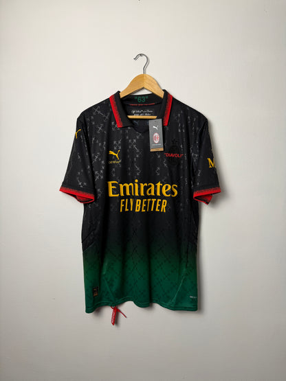 Rafa Leao AC Milan x Off White fourth football shirt (L)