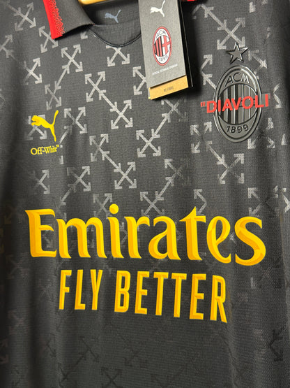 Rafa Leao AC Milan x Off White fourth football shirt (L)