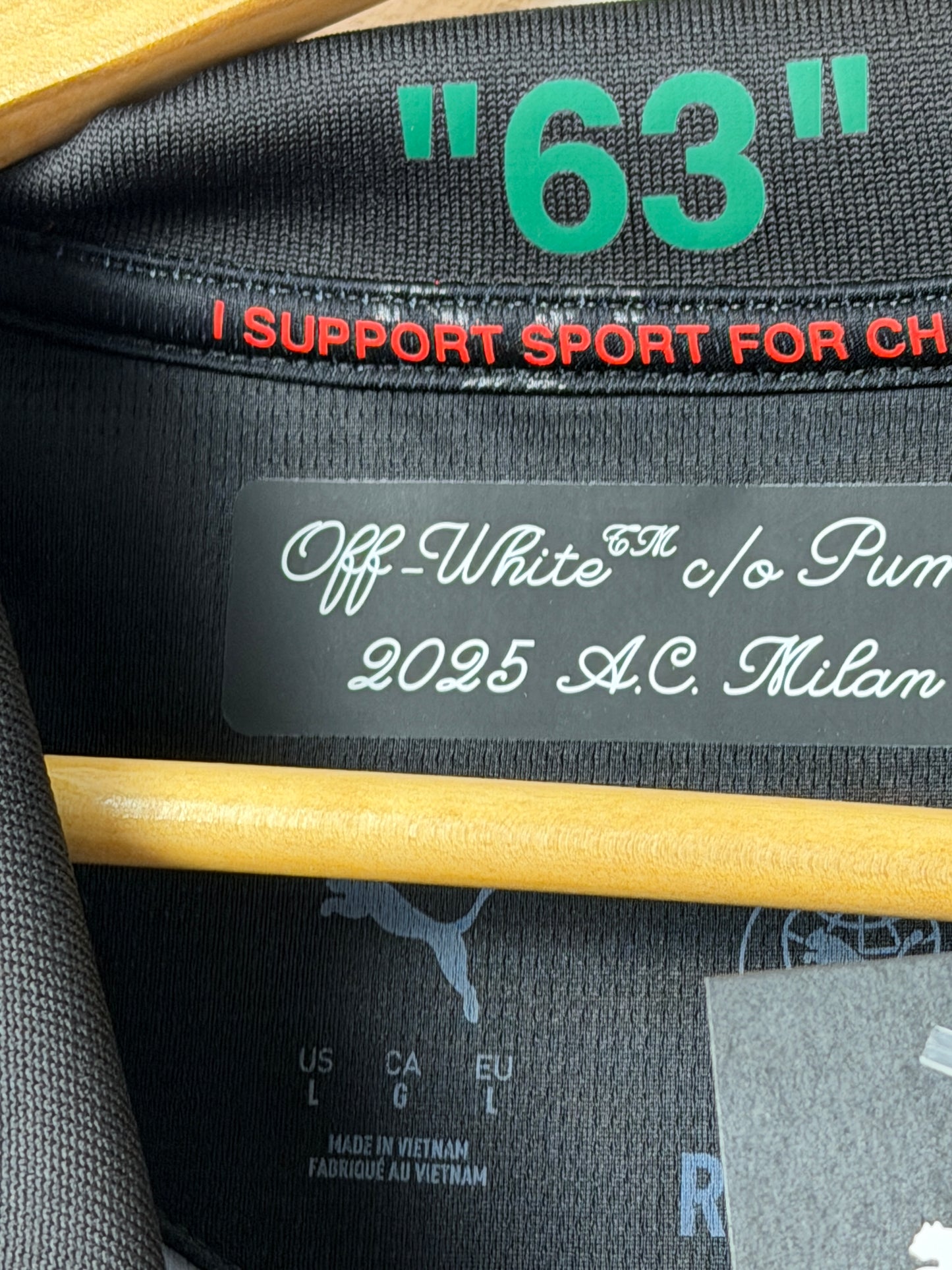 Rafa Leao AC Milan x Off White fourth football shirt (L)