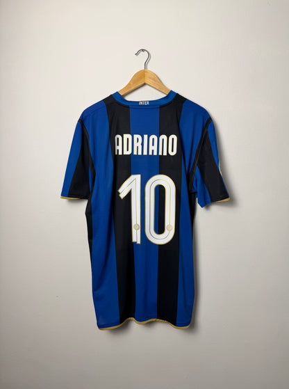 Adriano Inter Milan 2008-09 home football shirt (XL)