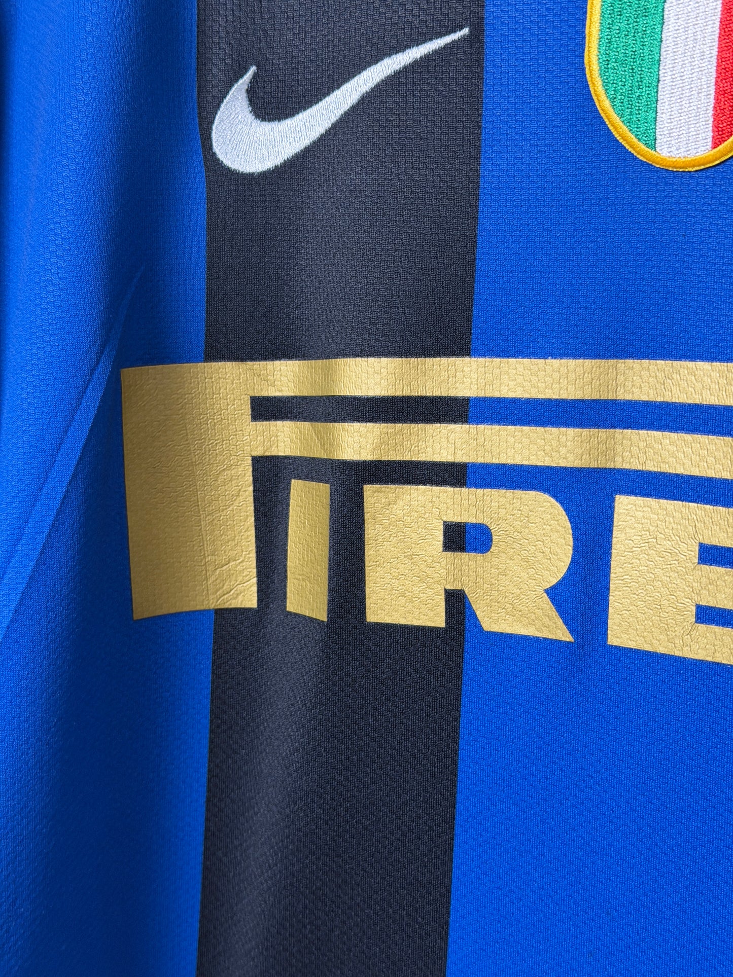 Adriano Inter Milan 2008-09 home football shirt (XL)