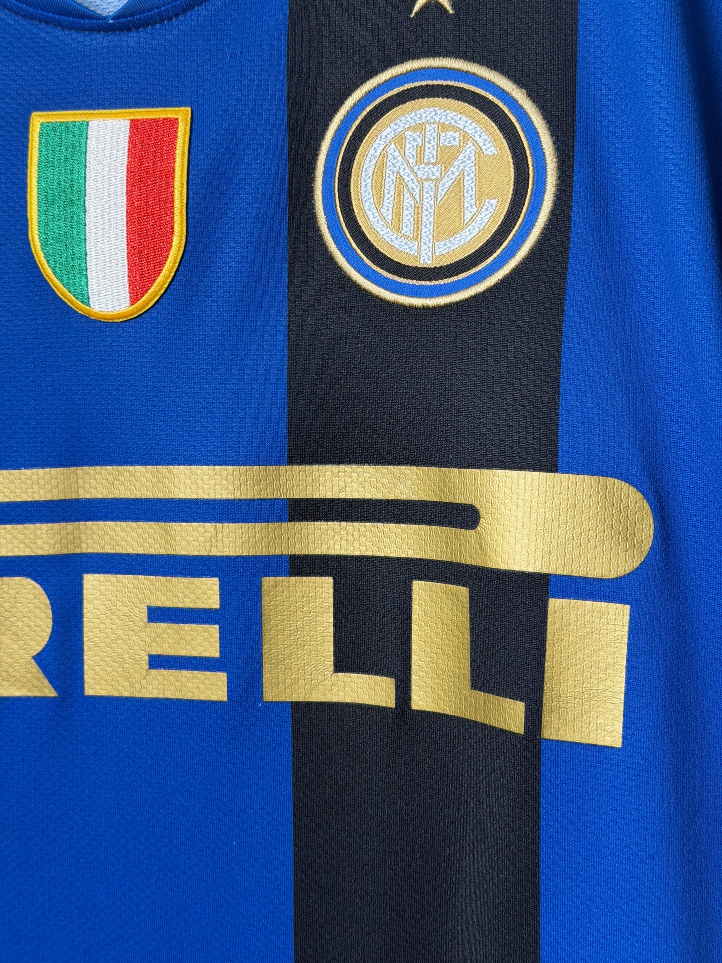 Adriano Inter Milan 2008-09 home football shirt (XL)