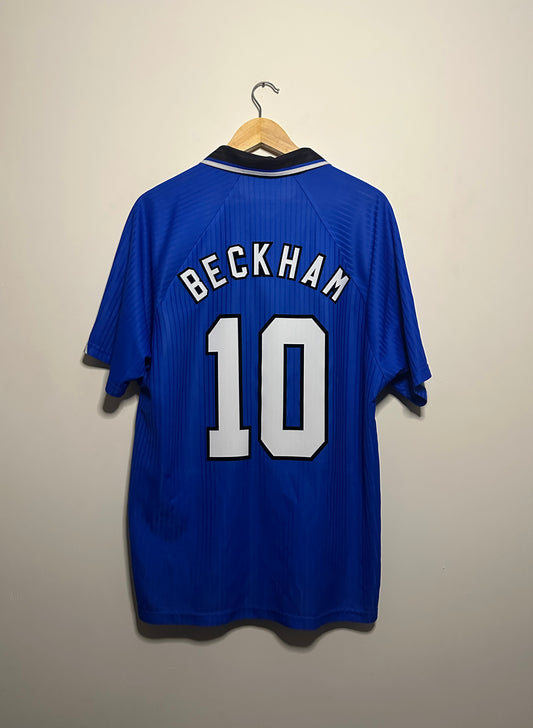David Beckham Manchester United 1996-98 third football shirt (XL)