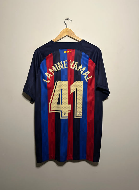 Lamine Yamal FC Barcelona Drake x OVO 2022-23 home football shirt (XL)