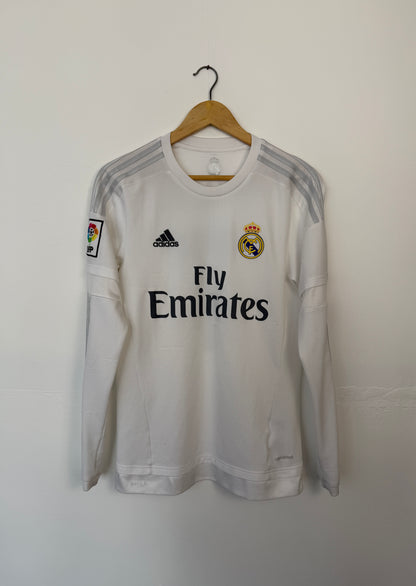 Cristiano Ronaldo Real Madrid CF 2015-16 long sleeve home football shirt (S)