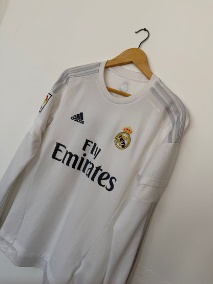 Cristiano Ronaldo Real Madrid CF 2015-16 long sleeve home football shirt (S)
