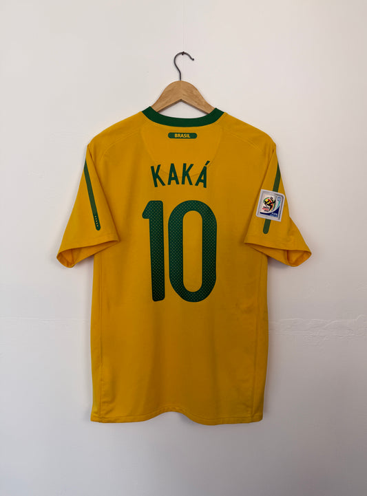 Kaka Brazil 2010 World Cup home football shirt (M)