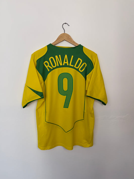 Ronaldo Brazil 2004 home football shirt (M)