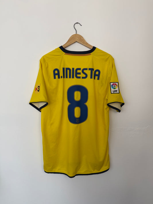 Andres Iniesta FC Barcelona 2008-09 away football shirt (L)