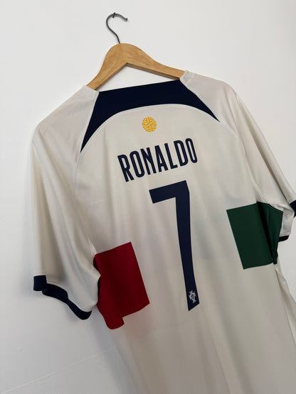 Cristiano Ronaldo Portugal 2022 World Cup away football shirt (XL)