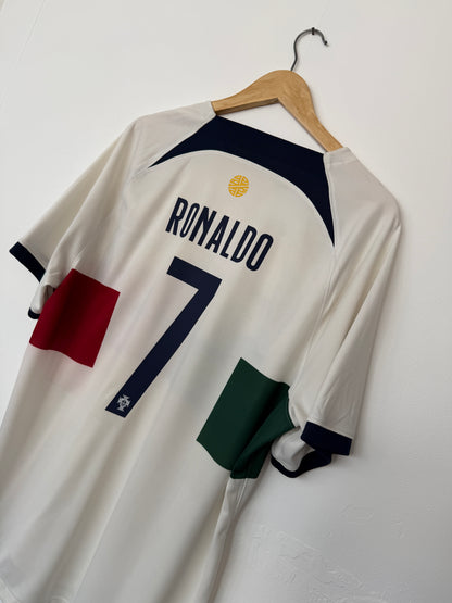 Cristiano Ronaldo Portugal 2022 World Cup away football shirt (XL)