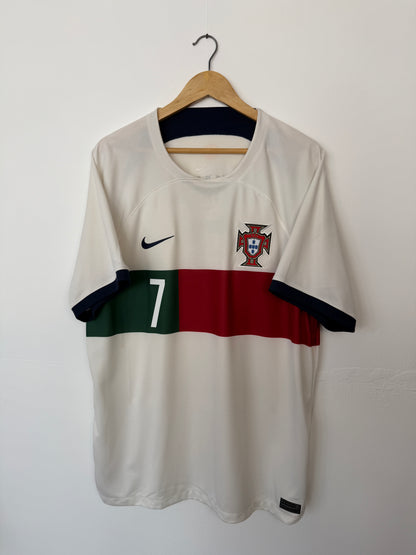 Cristiano Ronaldo Portugal 2022 World Cup away football shirt (XL)