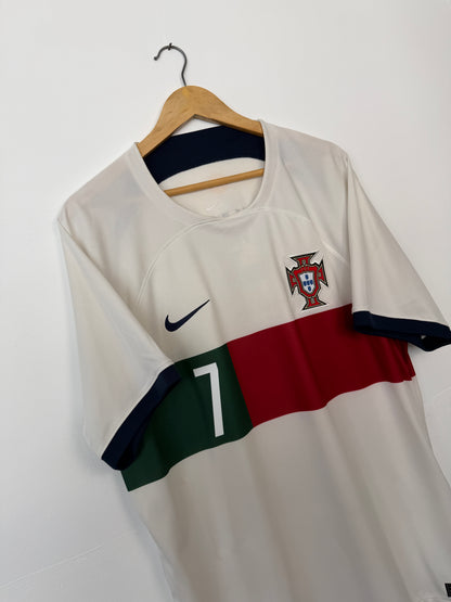 Cristiano Ronaldo Portugal 2022 World Cup away football shirt (XL)