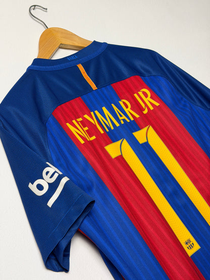 Neymar JR FC Barcelona 2016-17 home football shirt (M)