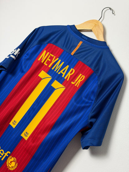 Neymar JR FC Barcelona 2016-17 home football shirt (M)