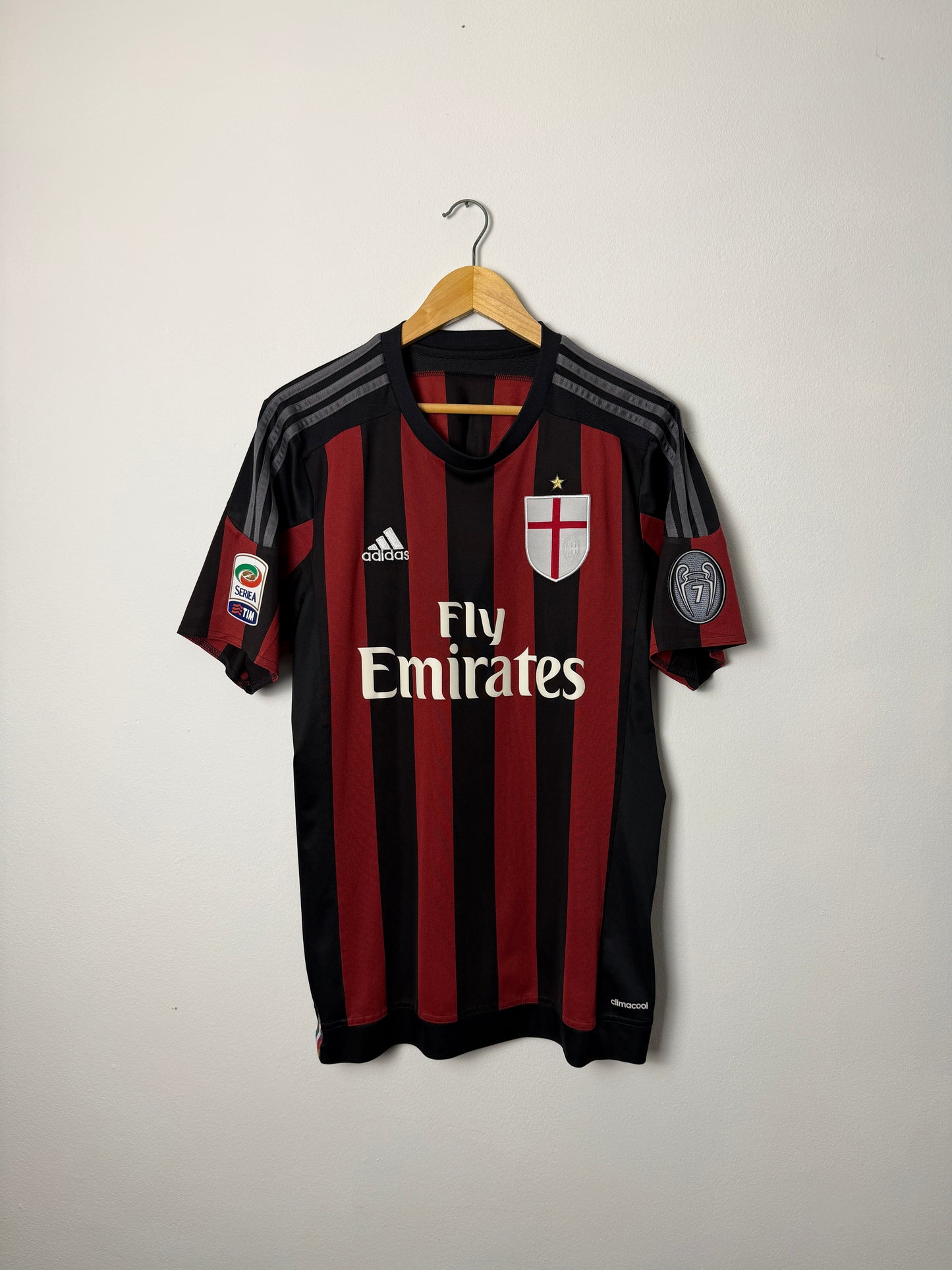 Mario Balotelli AC Milan 2015-16 home football shirt (M)