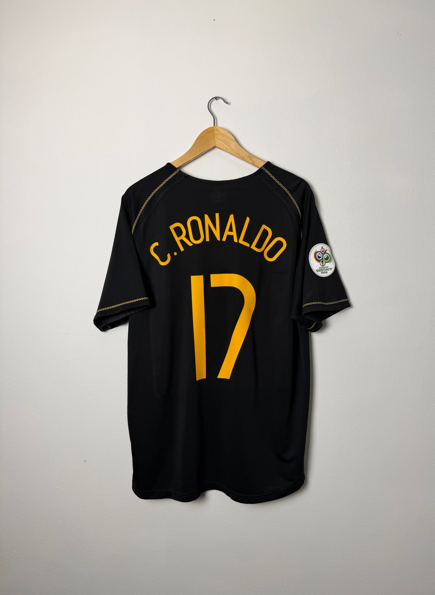 Cristiano Ronaldo Portugal 2006 World Cup away football shirt (L)
