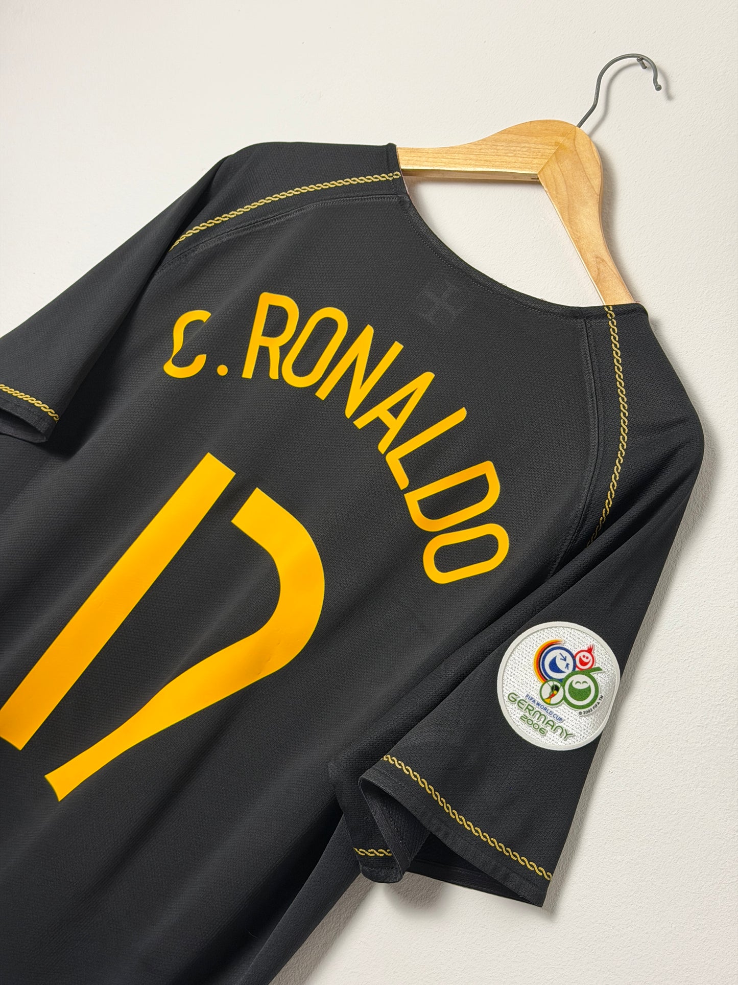 Cristiano Ronaldo Portugal 2006 World Cup away football shirt (L)