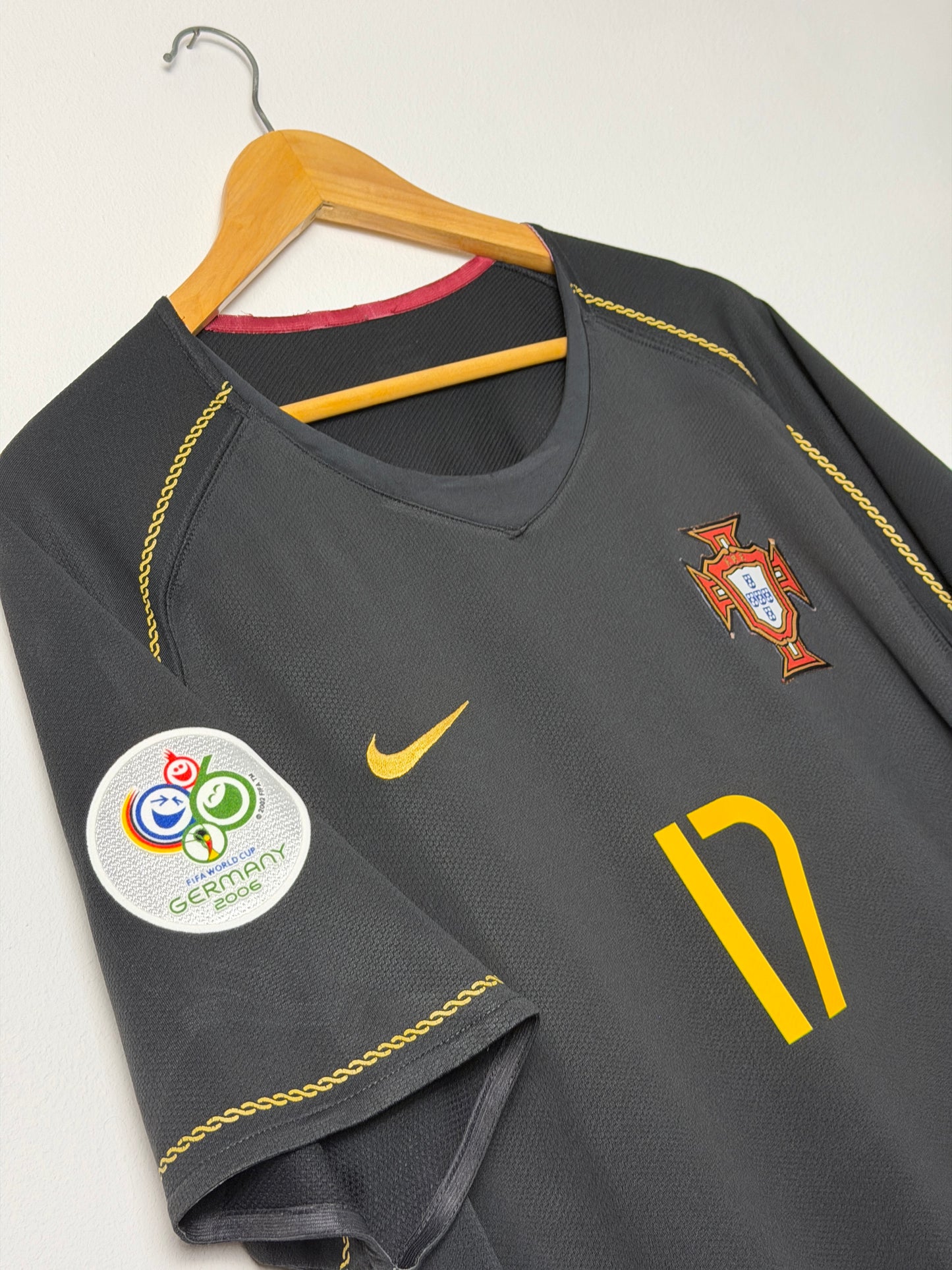 Cristiano Ronaldo Portugal 2006 World Cup away football shirt (L)