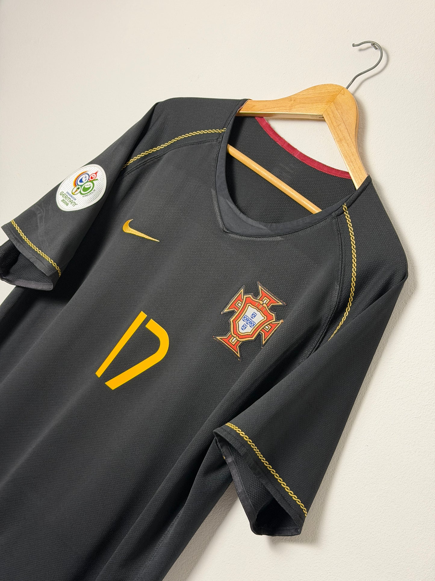 Cristiano Ronaldo Portugal 2006 World Cup away football shirt (L)
