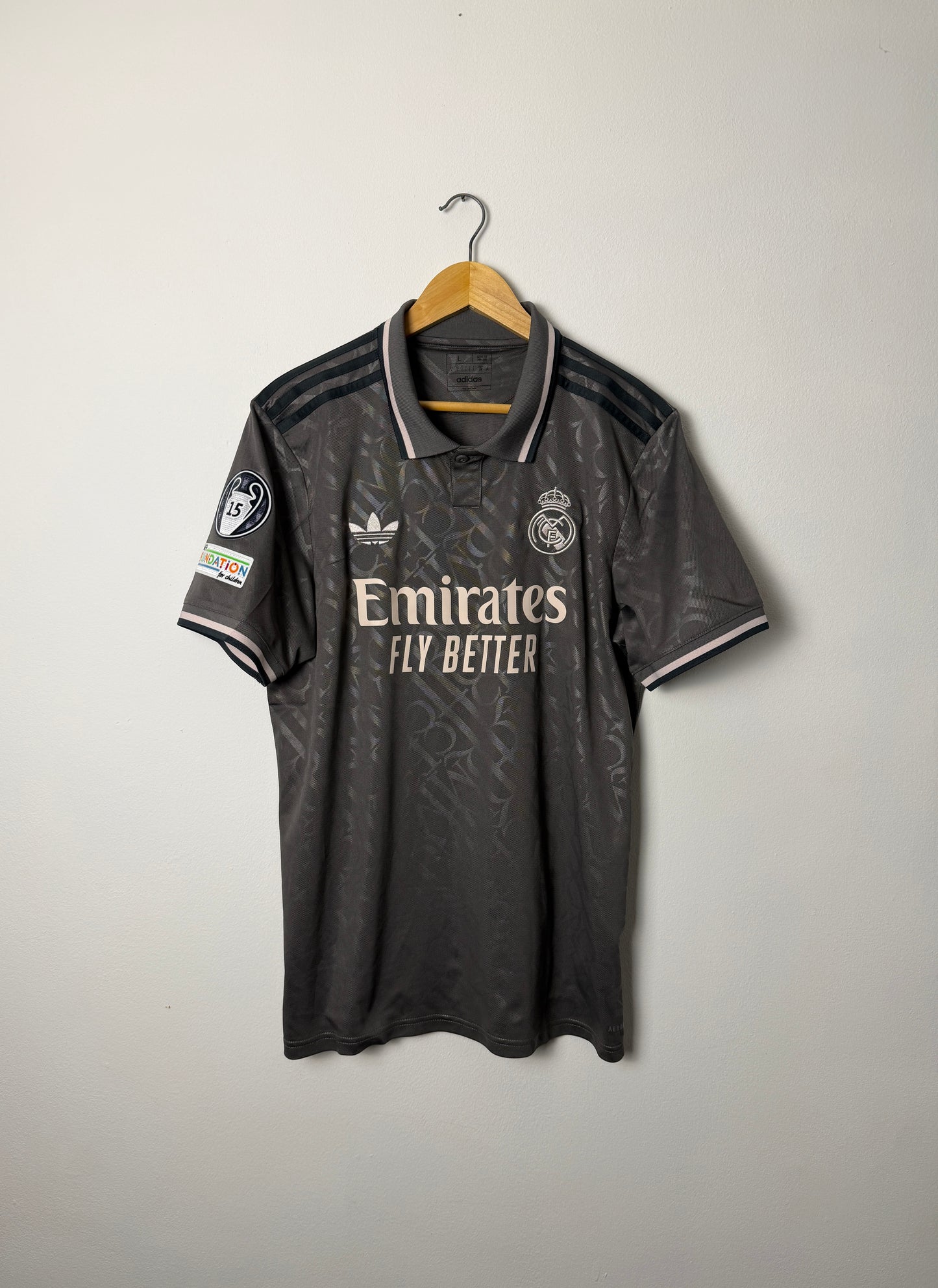 Kylian Mbappe Real Madrid CF 2024-25 third football shirt (L)