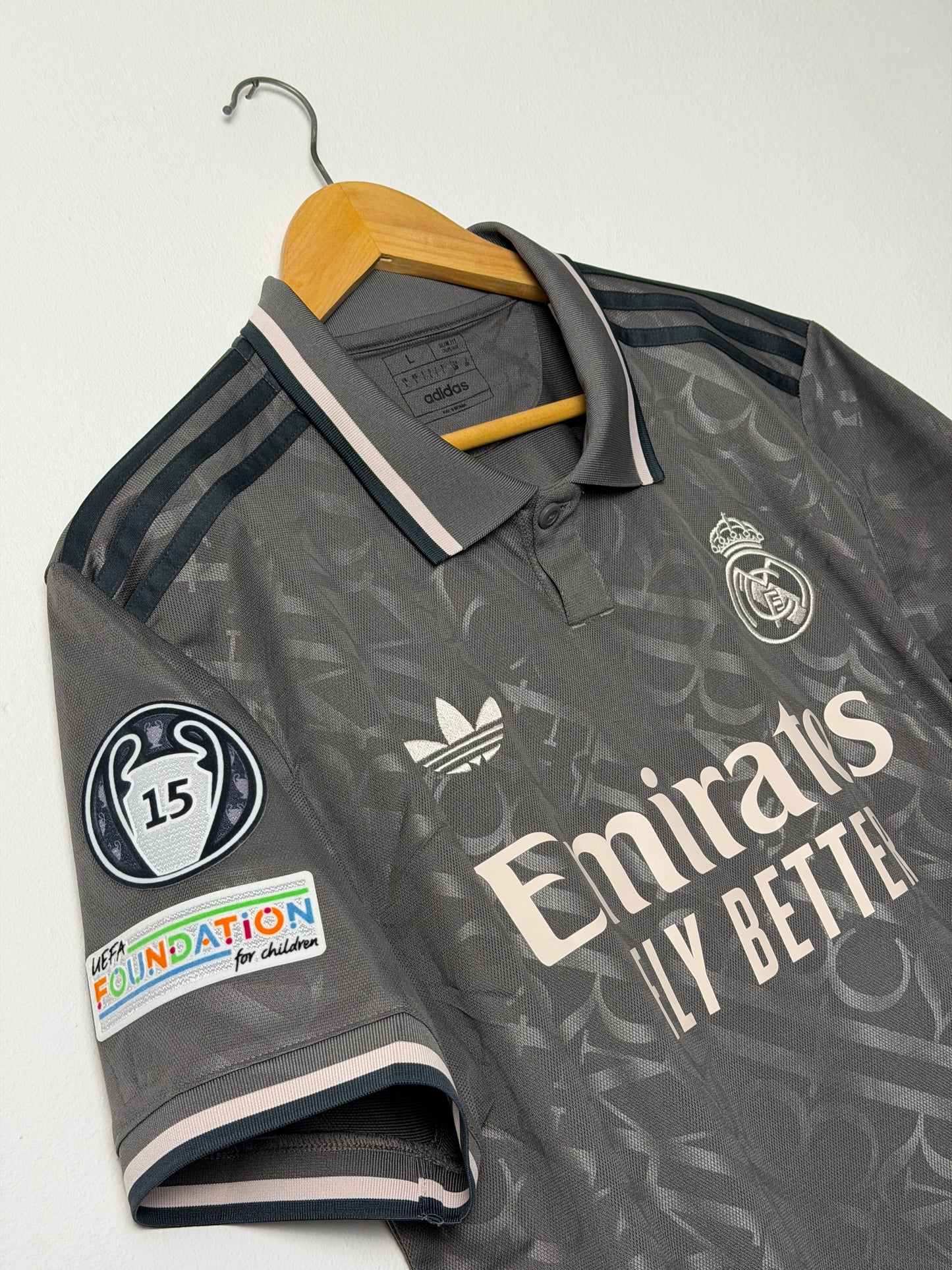 Kylian Mbappe Real Madrid CF 2024-25 third football shirt (L)