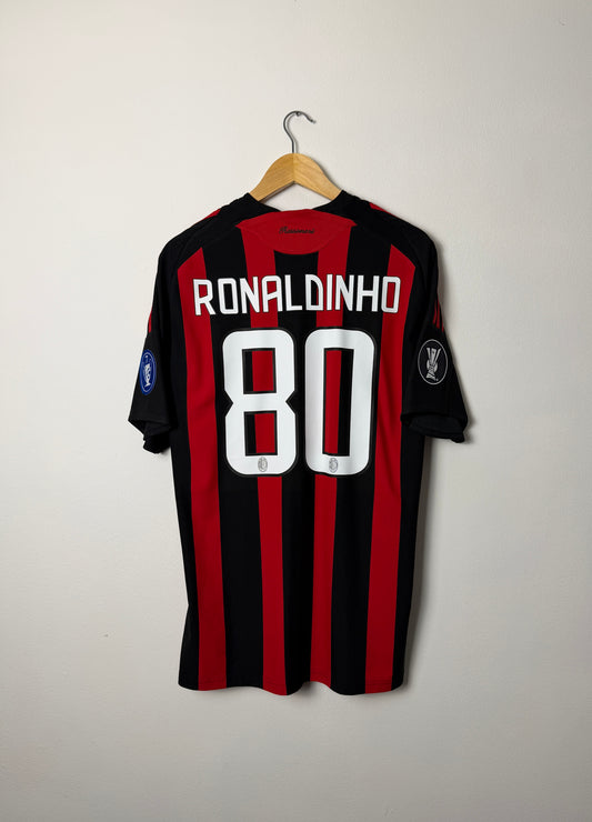 Ronaldinho AC Milan 2008-09 home football shirt (XL)