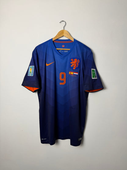 Robin Van Persie Netherlands 2014 away World Cup football shirt (XL)