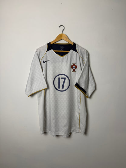 Cristiano Ronaldo Portugal 2004 away football shirt (XL)