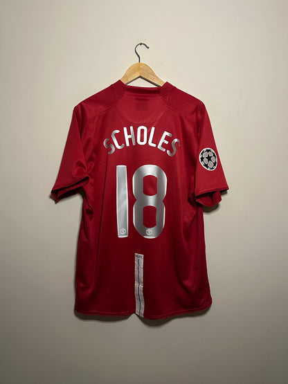 Paul Scholes Manchester United 2007-09 home football shirt (XL)