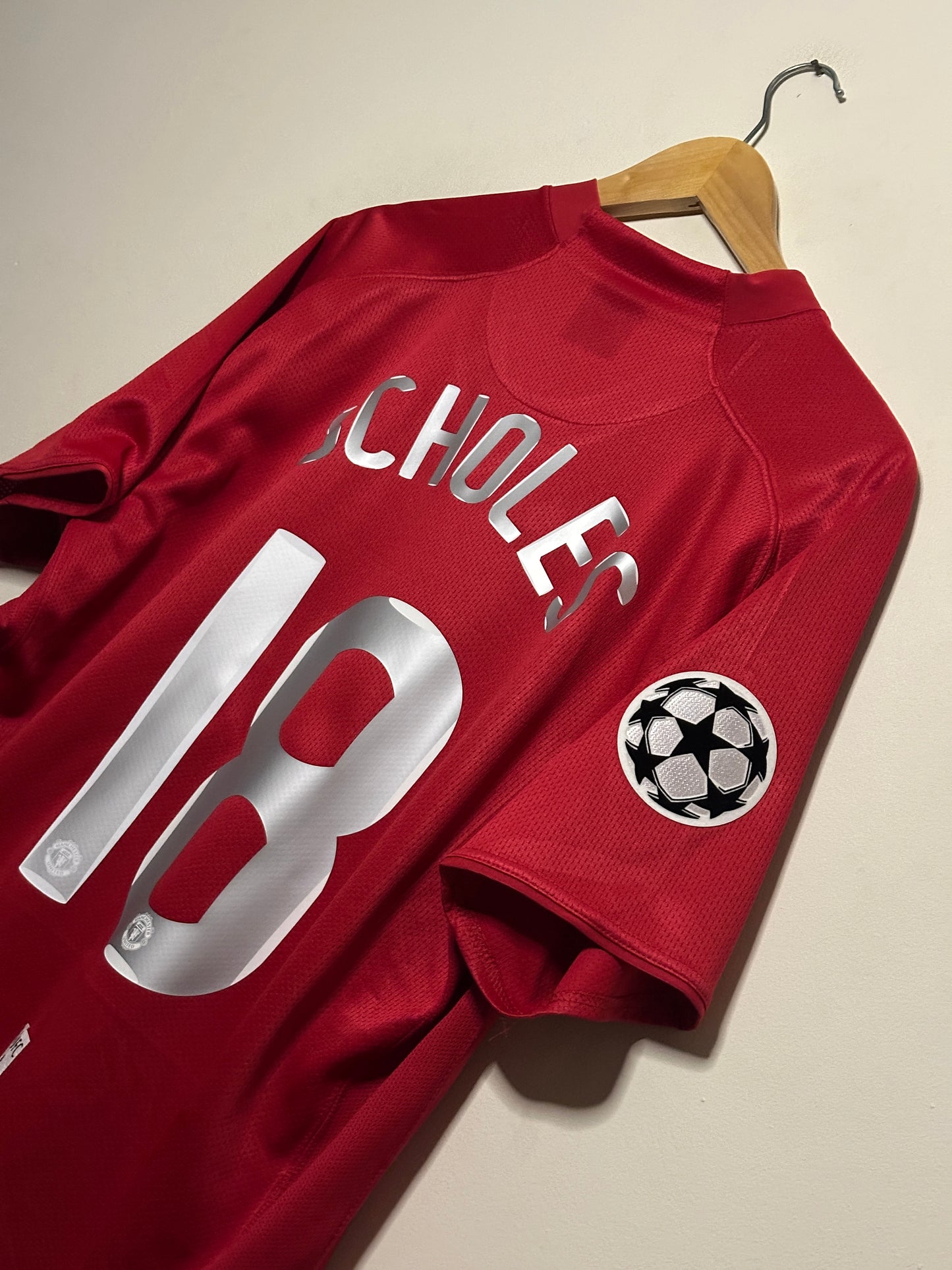 Paul Scholes Manchester United 2007-09 home football shirt (XL)