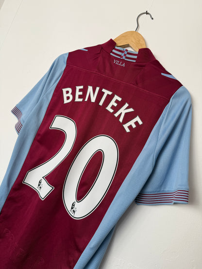 Christian Benteke Aston Villa FC 2013-14 home football shirt (M)
