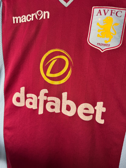 Christian Benteke Aston Villa FC 2013-14 home football shirt (M)