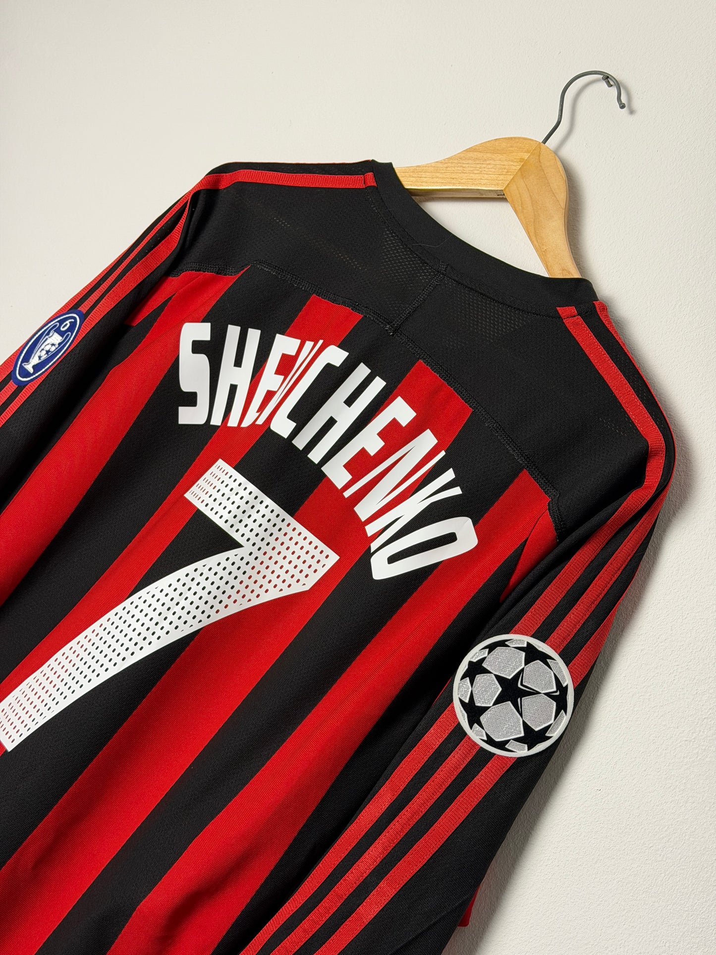 Andriy Schevchenko AC Milan 2003-04 long sleeve home football shirt (M)