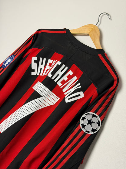 Andriy Schevchenko AC Milan 2003-04 long sleeve home football shirt (M)
