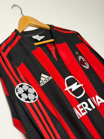 Andriy Schevchenko AC Milan 2003-04 long sleeve home football shirt (M)
