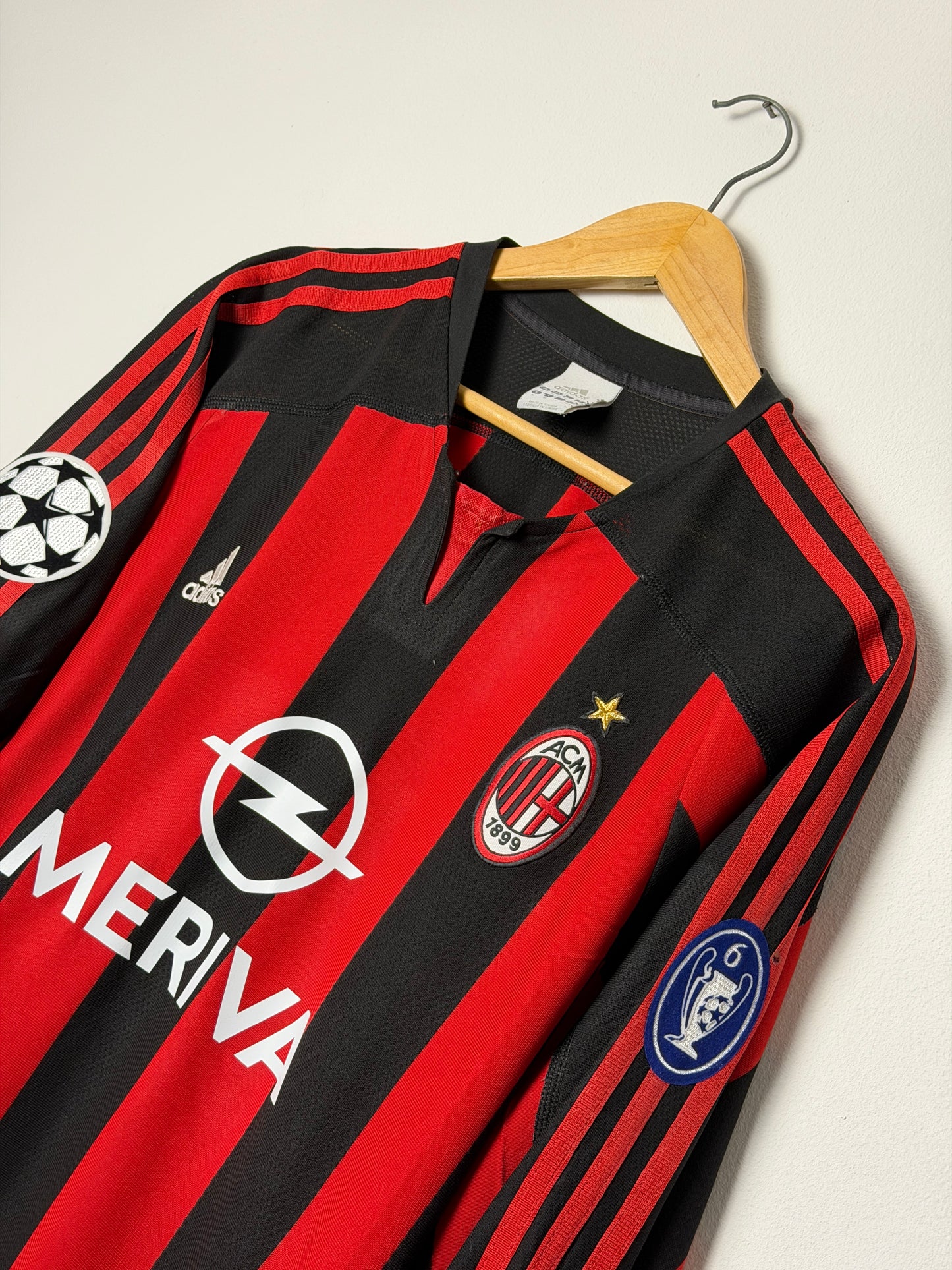 Andriy Schevchenko AC Milan 2003-04 long sleeve home football shirt (M)