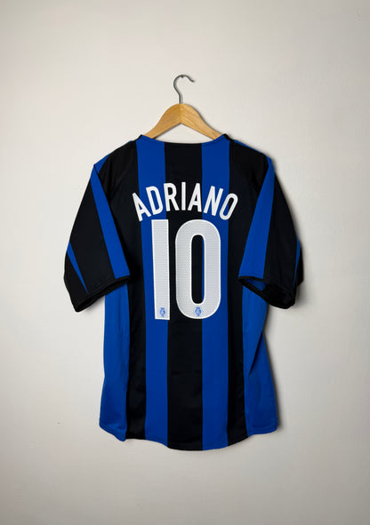 Adriano Inter Milan 2004-05 home football shirt (L)
