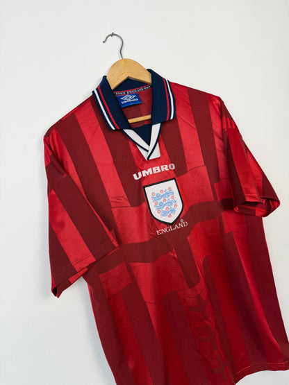 England 1998 World Cup away football shirt (L)
