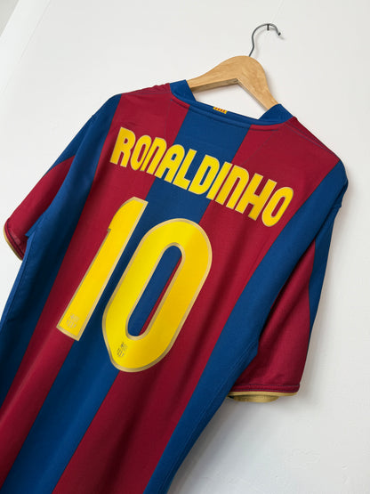 Ronaldinho FC Barcelona 2007-08 home football shirt (XL)