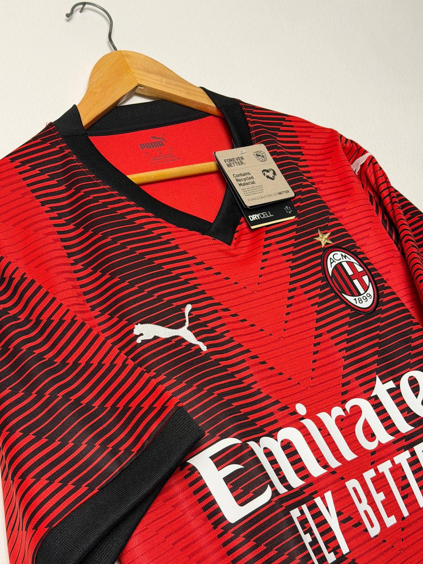 Rafa Leao AC Milan 2023-24 home football shirt (L)
