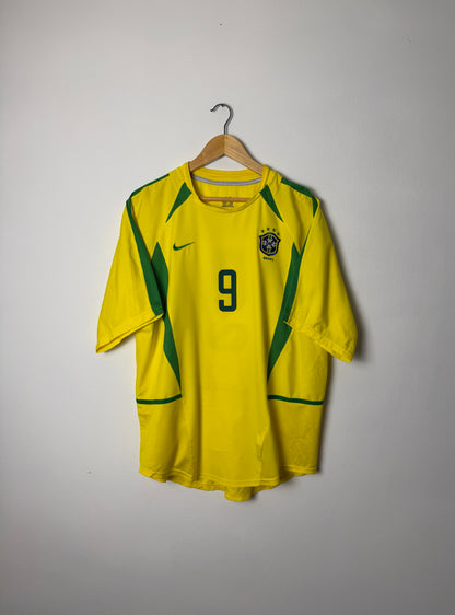 Ronaldo Brazil 2002 World Cup home football shirt (L)