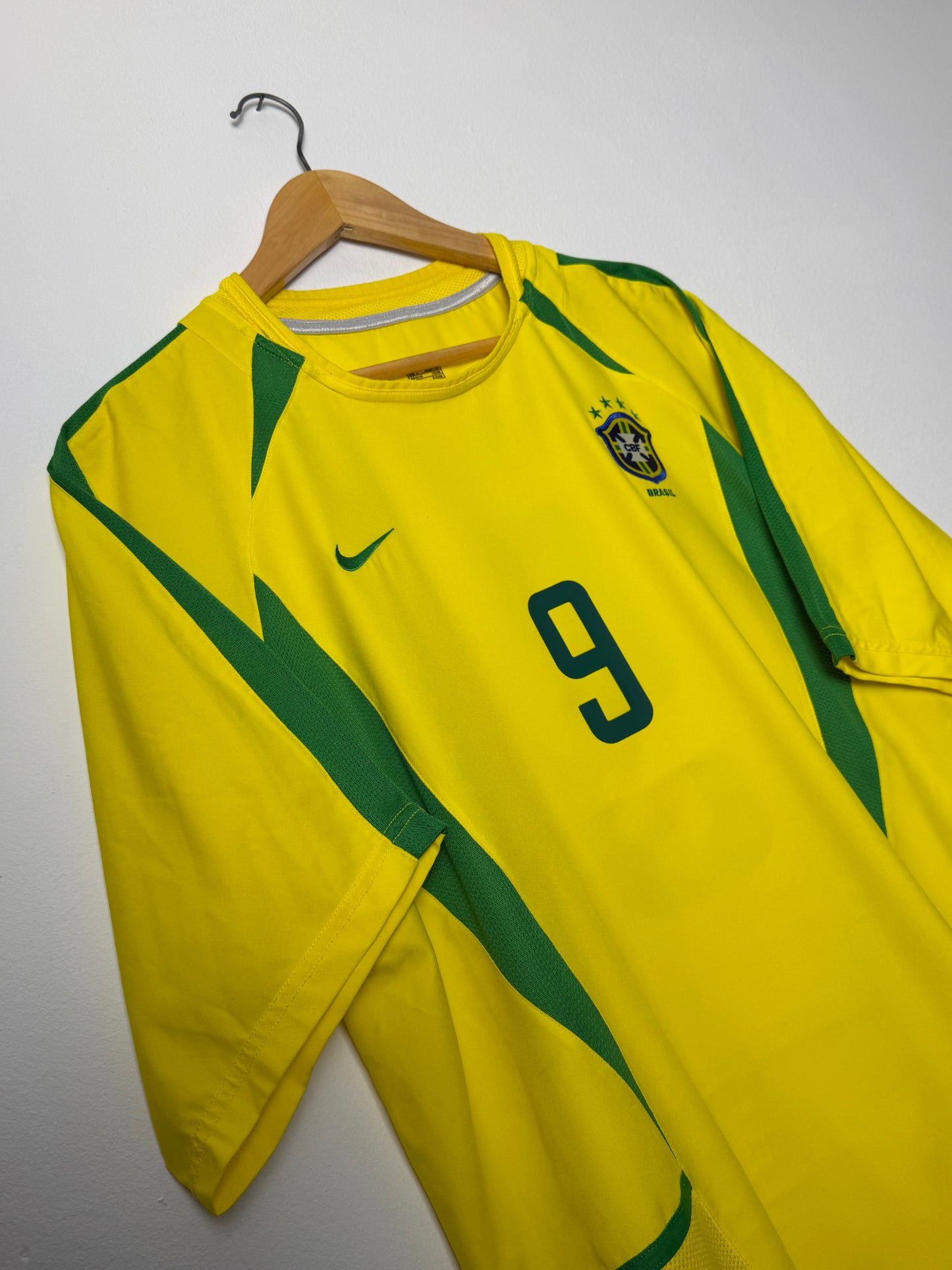 Ronaldo Brazil 2002 World Cup home football shirt (L)