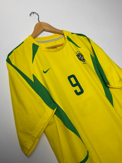 Ronaldo Brazil 2002 World Cup home football shirt (L)