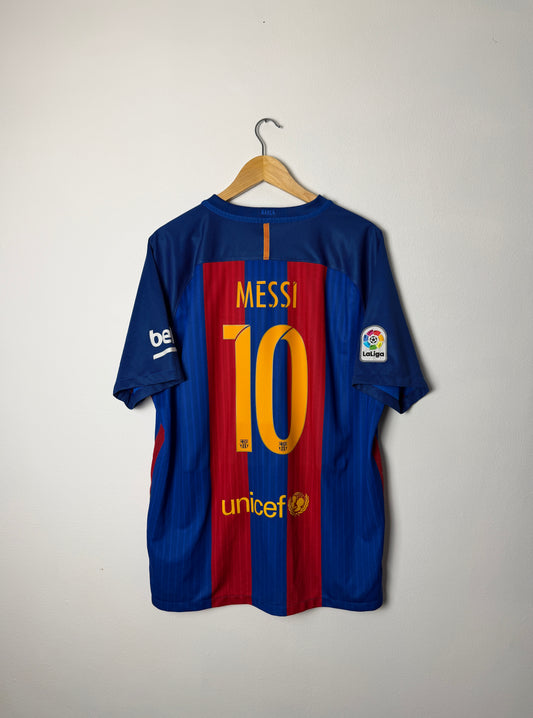 Lionel Messi FC Barcelona 2016-17 home football shirt (XL)