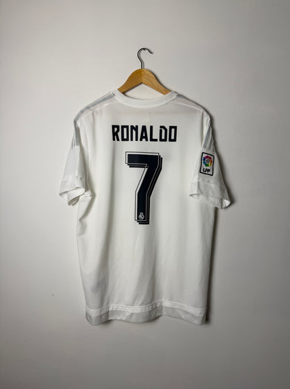 Cristiano Ronaldo Real Madrid CF 2015-16 home football shirt (XL)